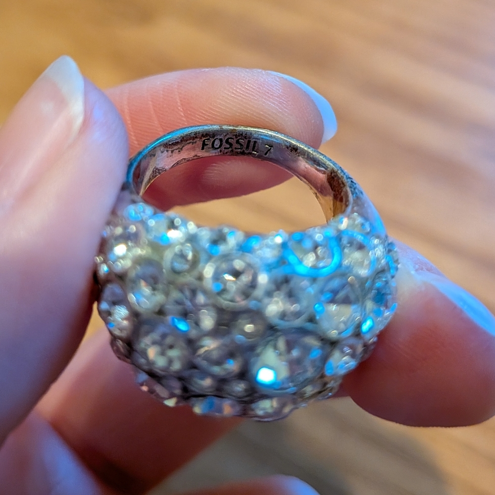 Silver Rhinestone Ring - Picture 9 of 9